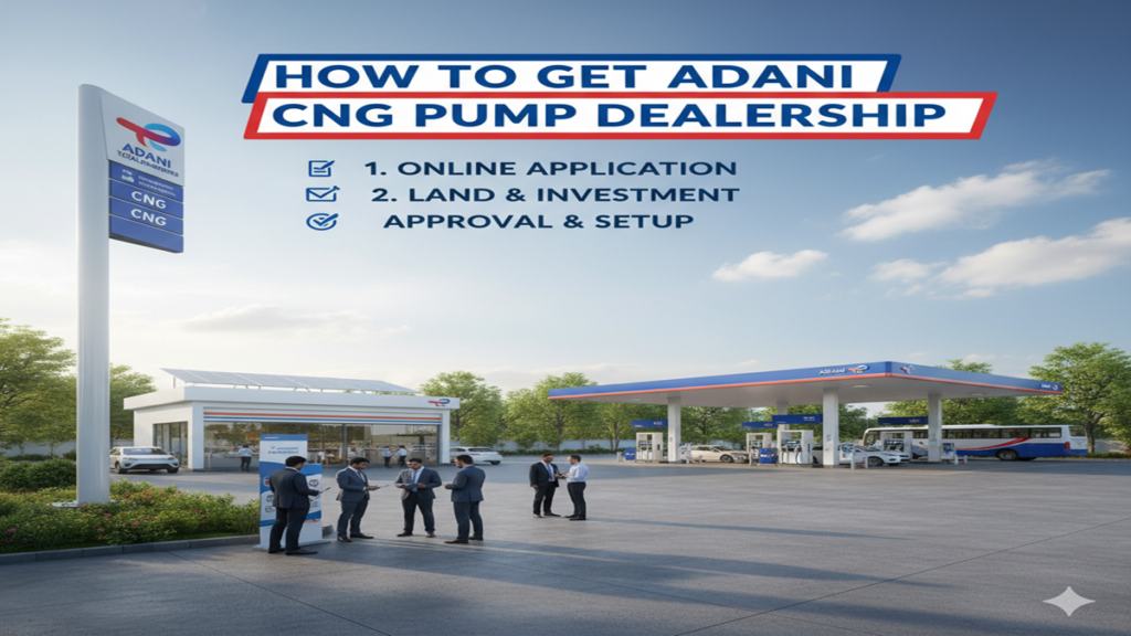 How To Get Adani CNG Pump Dealership: अडानी सीएनजी पंप कैसे खोलें? 2026 में निवेश और मुनाफे की पूरी जानकारी। 1 Adani CNG Pump Dealership 2026
