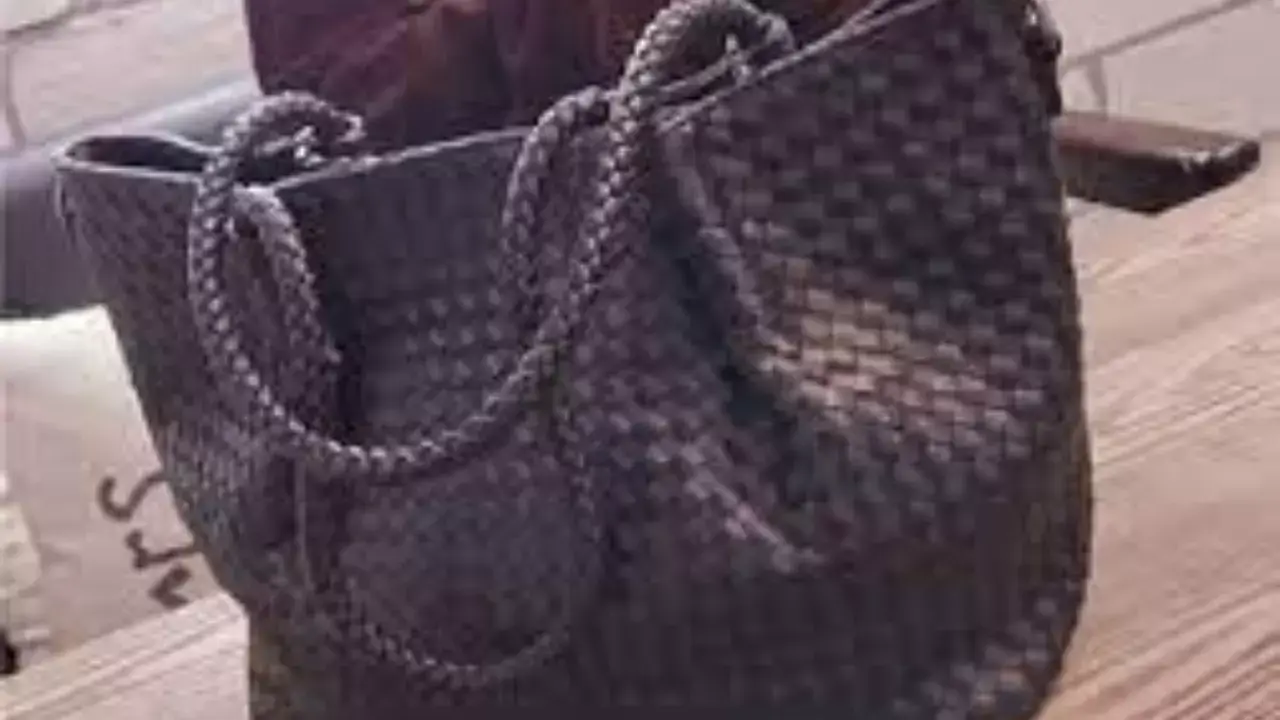 Woven Leather Tote