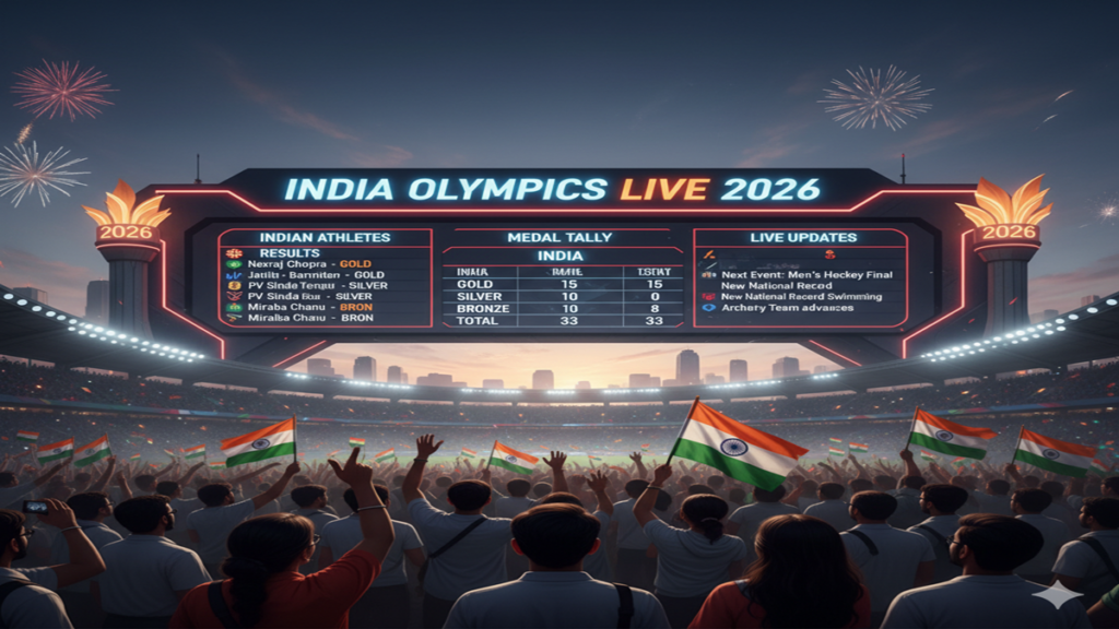 India Olympics Live 2026 Indian Athletes Results, Medal Tally & Live Updates