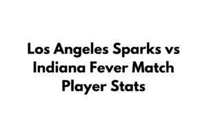 Los Angeles Sparks vs Indiana Fever Match Player Stats
