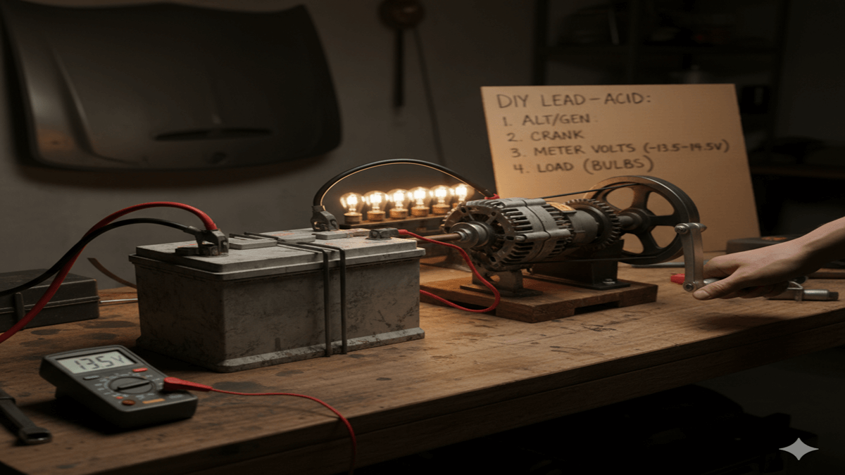 How to charge lead acid battery without charger