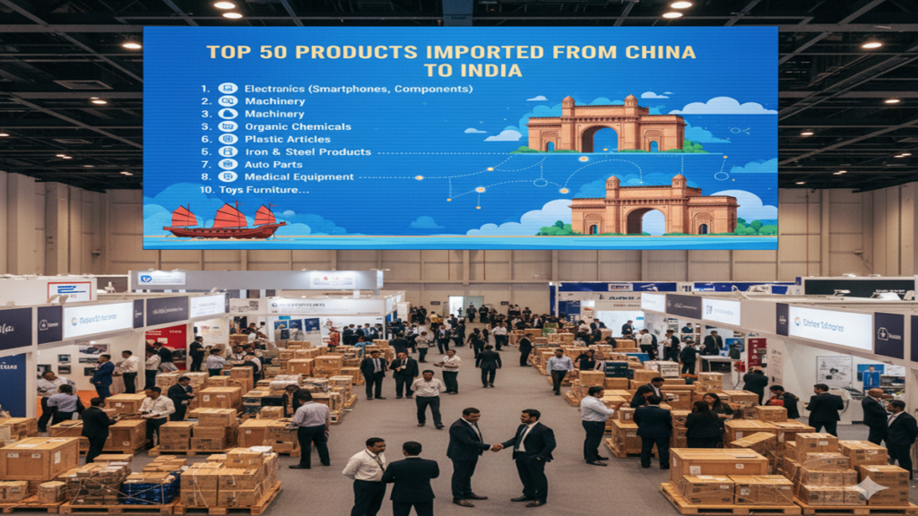 Top 50 products imported from China to India