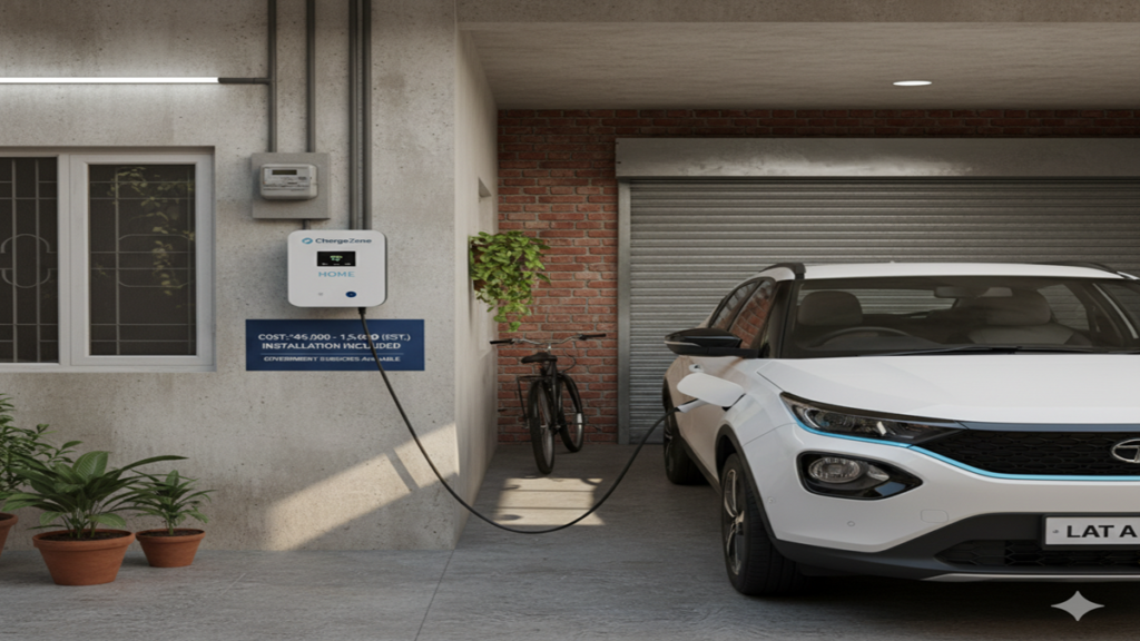 home ev charging setup cost india