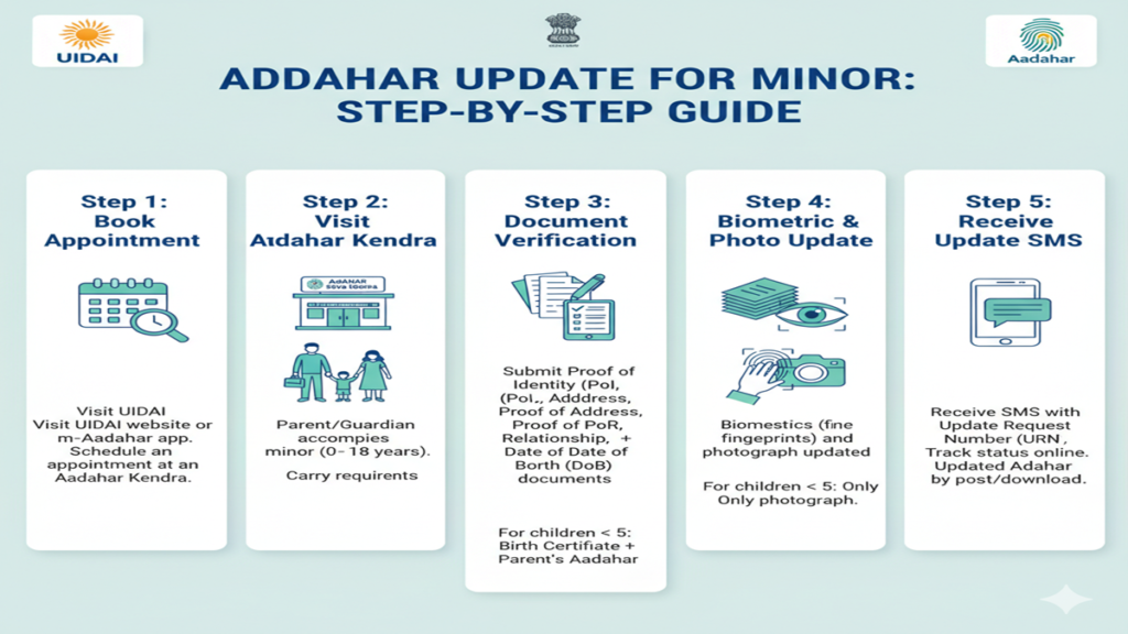 Aadhaar Update For Minor Step By Step