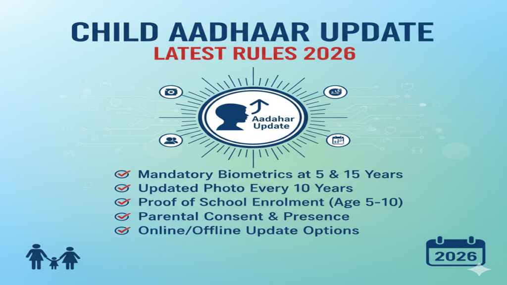 Child Aadhaar Update Latest Rules 2026