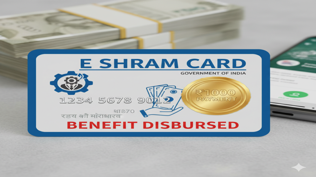 E Shram Card 1000 Rupees Payment