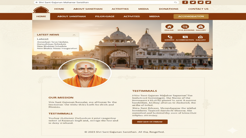 Gajanan Maharaj Sansthan Official Website