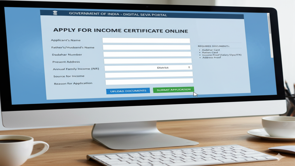 Income Certificate Online Apply Form