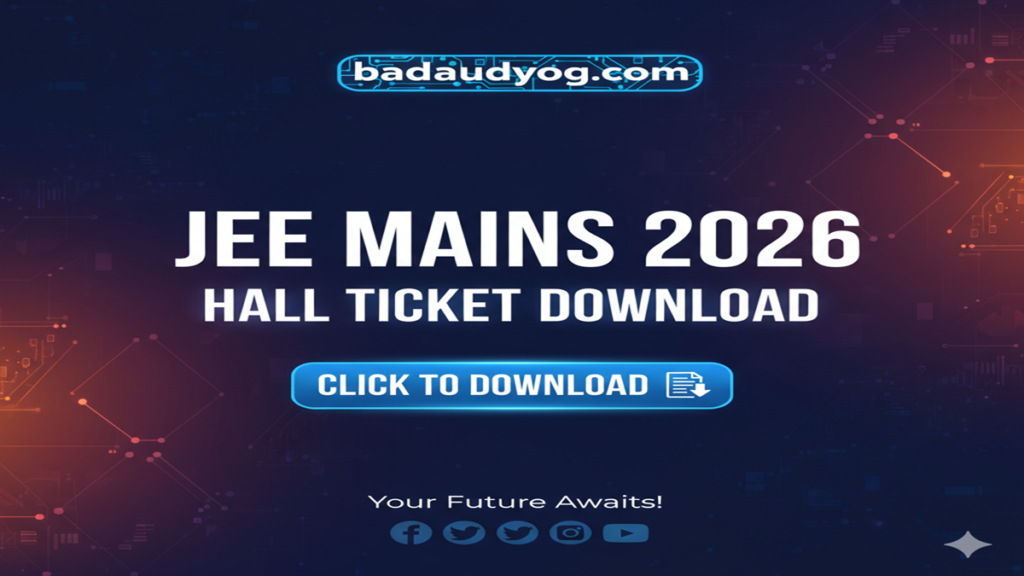 Jee Mains 2026 Hall Ticket Download
