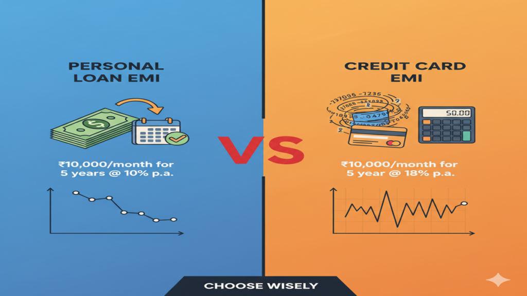 Loan Vs Credit Card Emi Comparison
