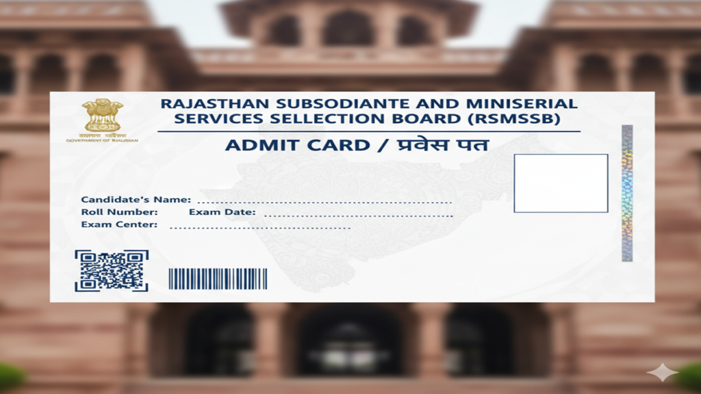 Rsmssb Admit Card Kab Aayega