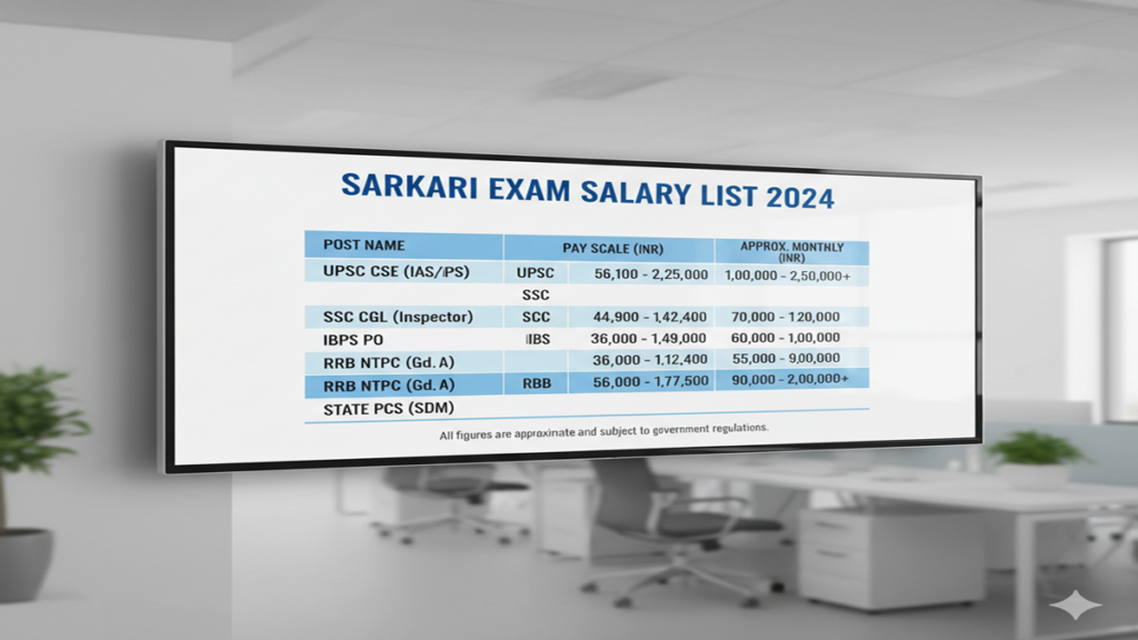 Sarkari Exam Salary List