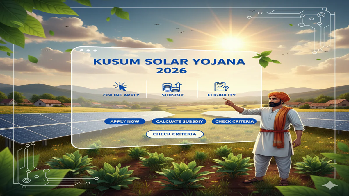 Kusum Solar Yojana 2026 Online Apply Subsidy & Eligibility