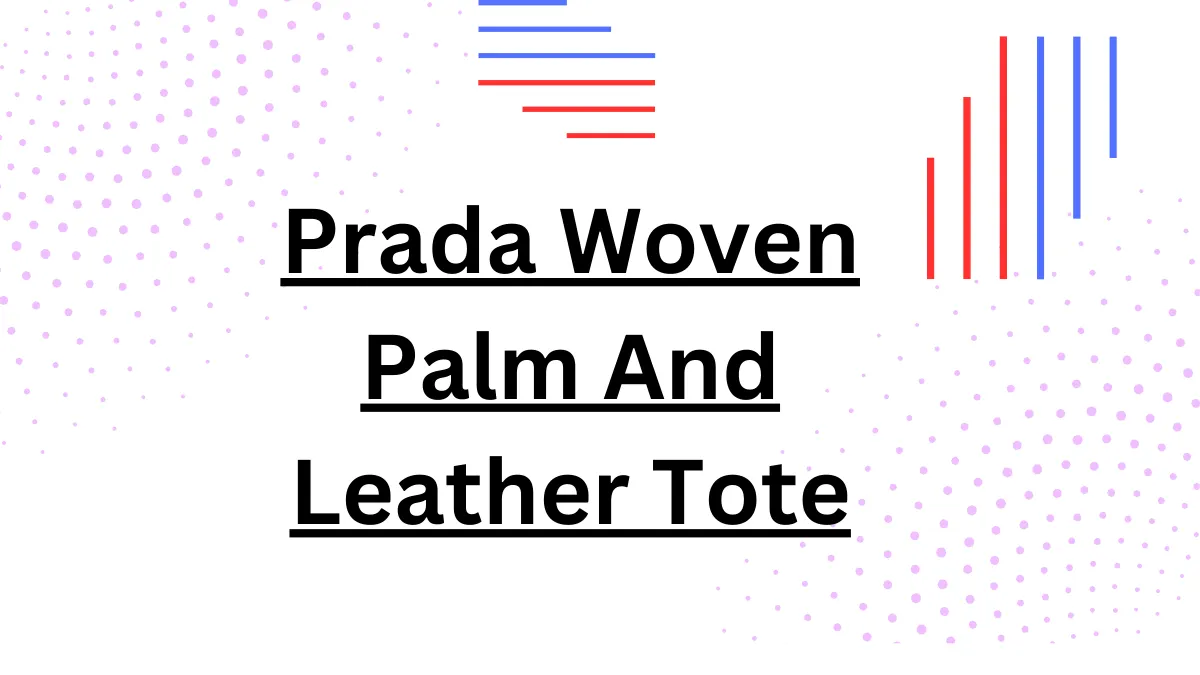 Prada Woven Palm And Leather Tote