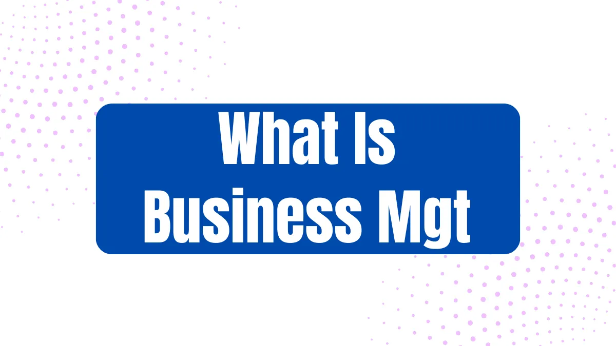 What Is Business Mgt