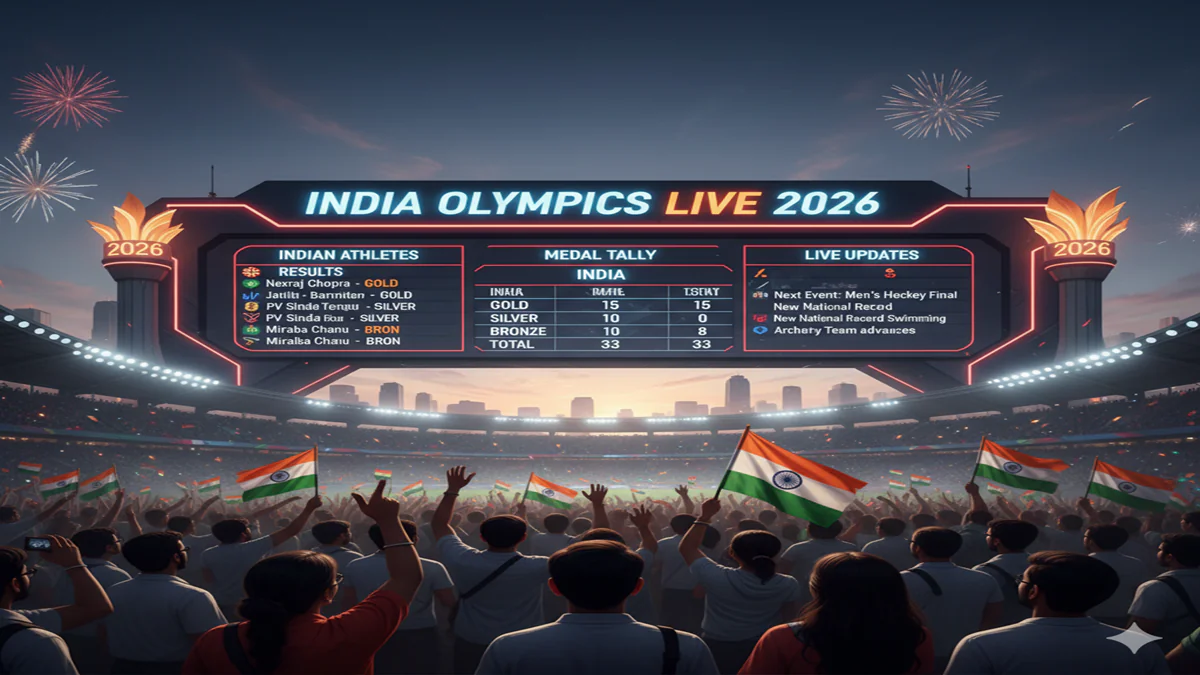 India Olympics Live 2026 Indian Athletes Results, Medal Tally & Live Updates