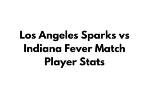 Los Angeles Sparks vs Indiana Fever Match Player Stats
