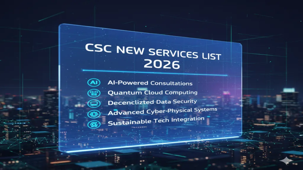 Csc New Services List 2026