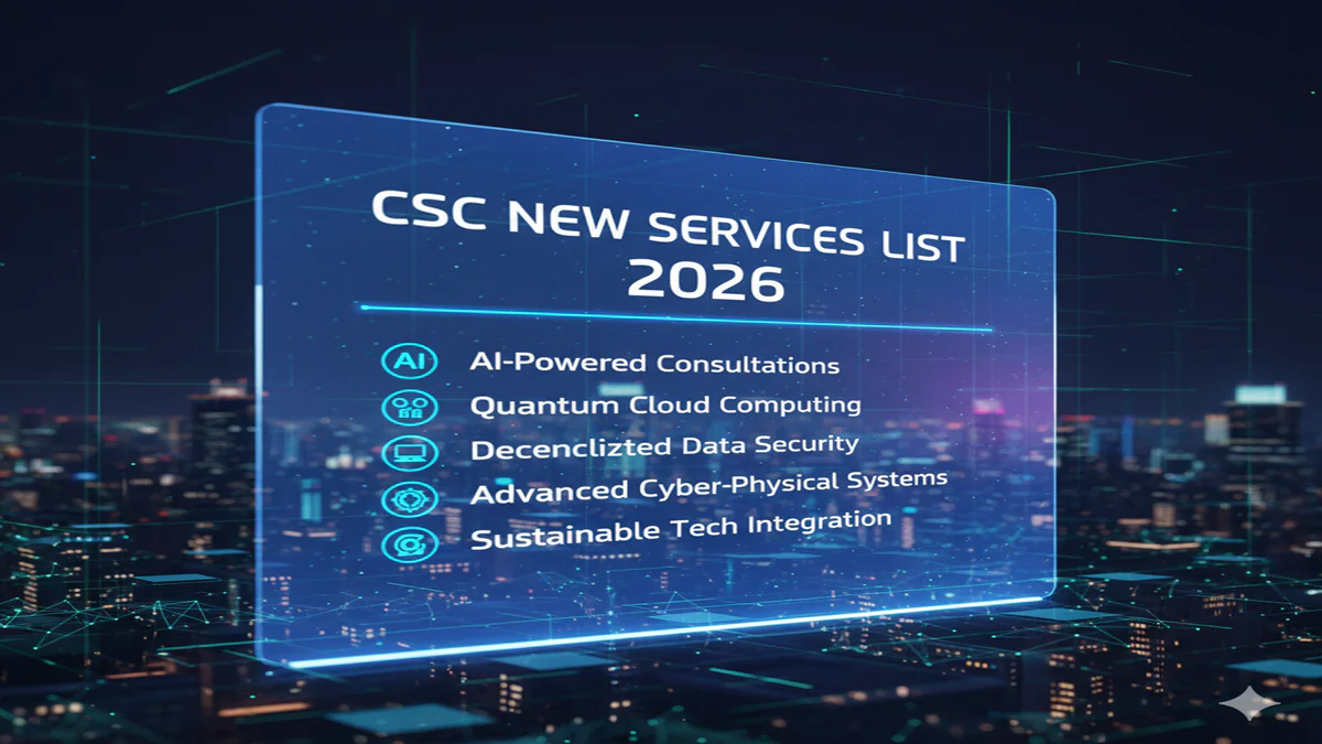 Csc New Services List 2026