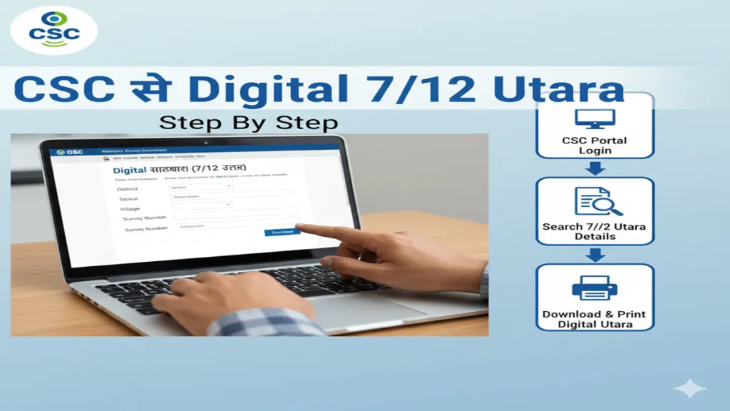 Csc से Digital 7/12 Utara कैसे निकालें – Step By Step
