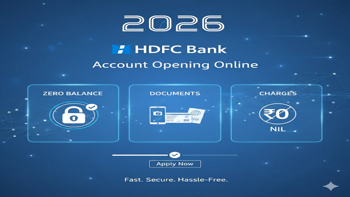Hdfc Bank Account Opening Online 2026 Zero Balance Documents & Charges