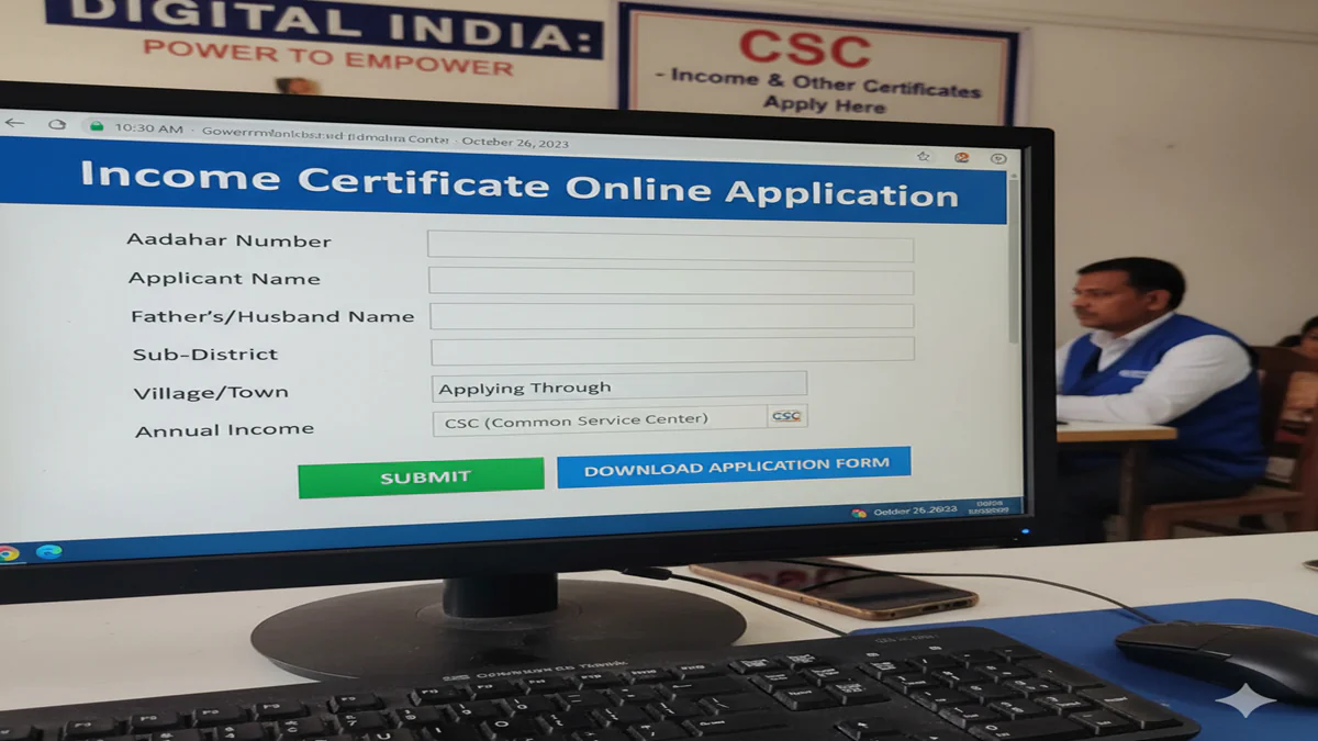 Income Certificate Online Apply Csc