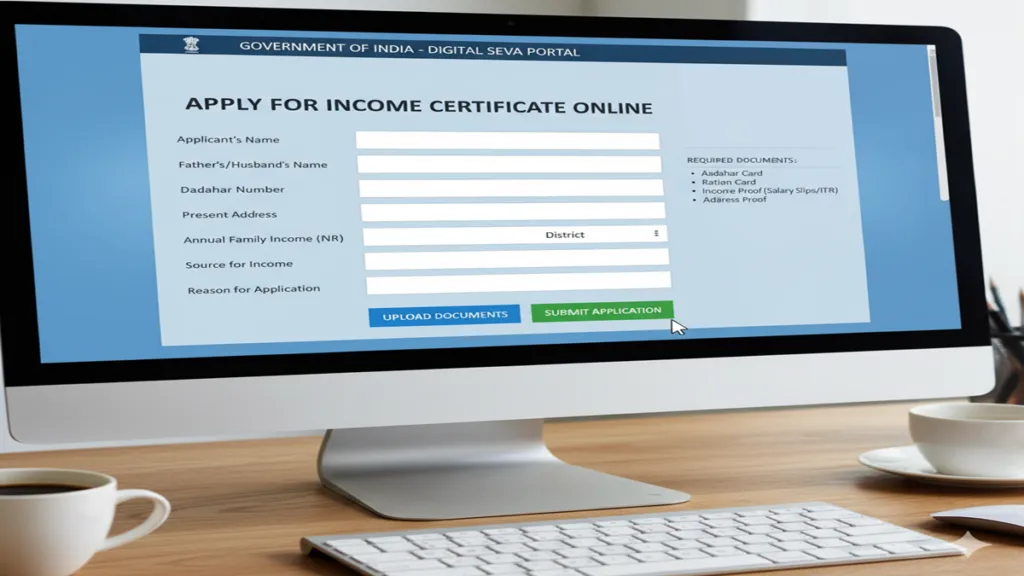 Income Certificate Online Apply Form
