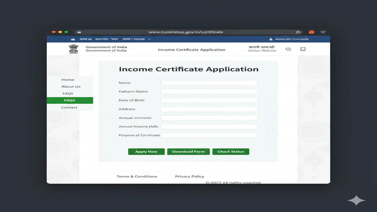 Income Certificate Sarkari Website