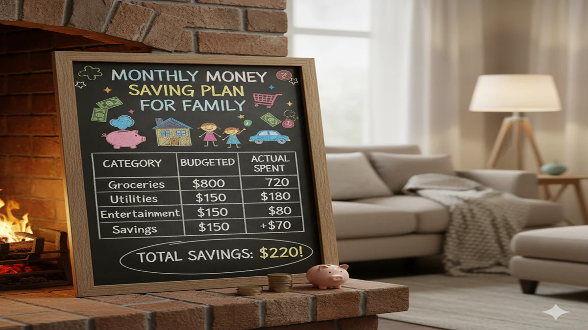 Monthly Money Saving Plan For Family