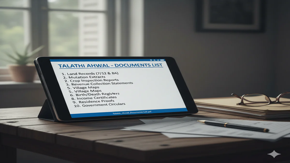 Talathi Ahwal Documents List Pdf